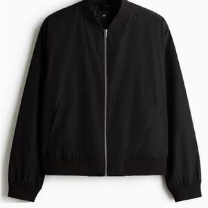 H&M Classic Black Bomber Jacket